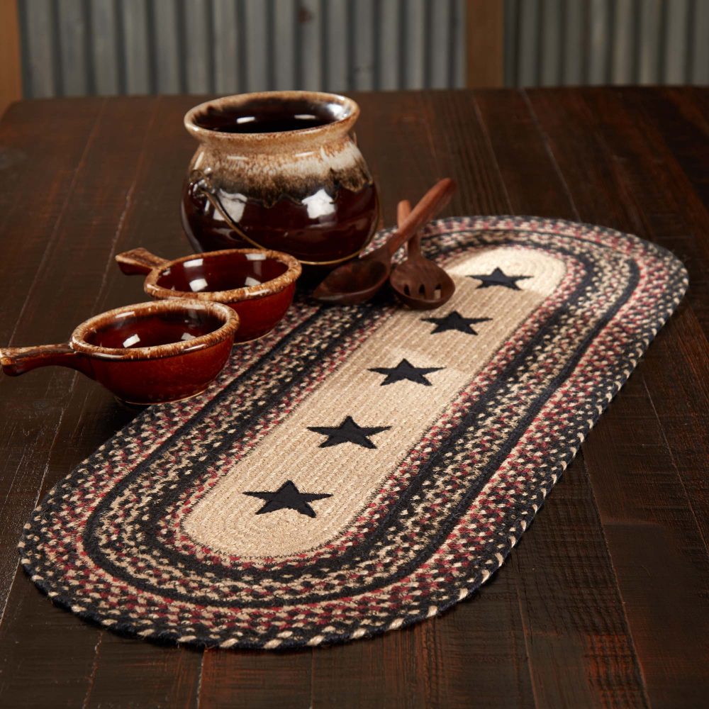 Colonial Star Jute Oval Runner 13x36