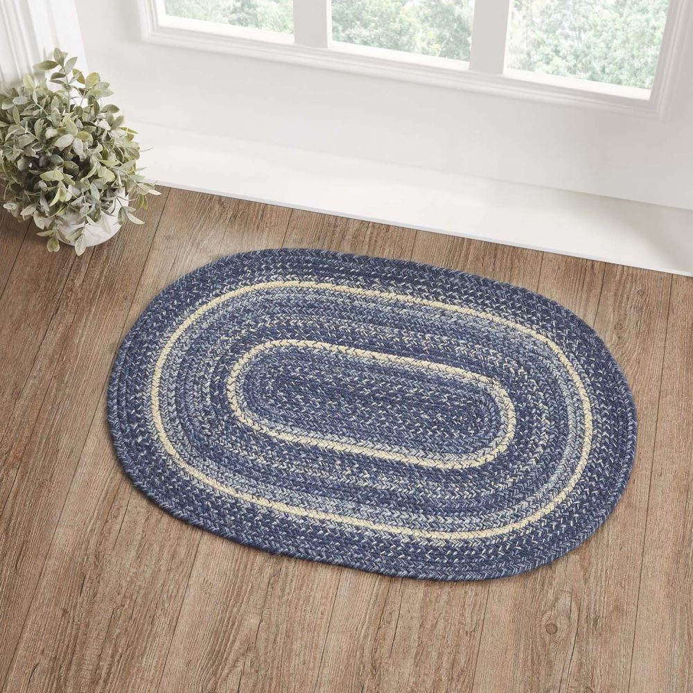 Great Falls Blue Jute Rug Oval 20x30