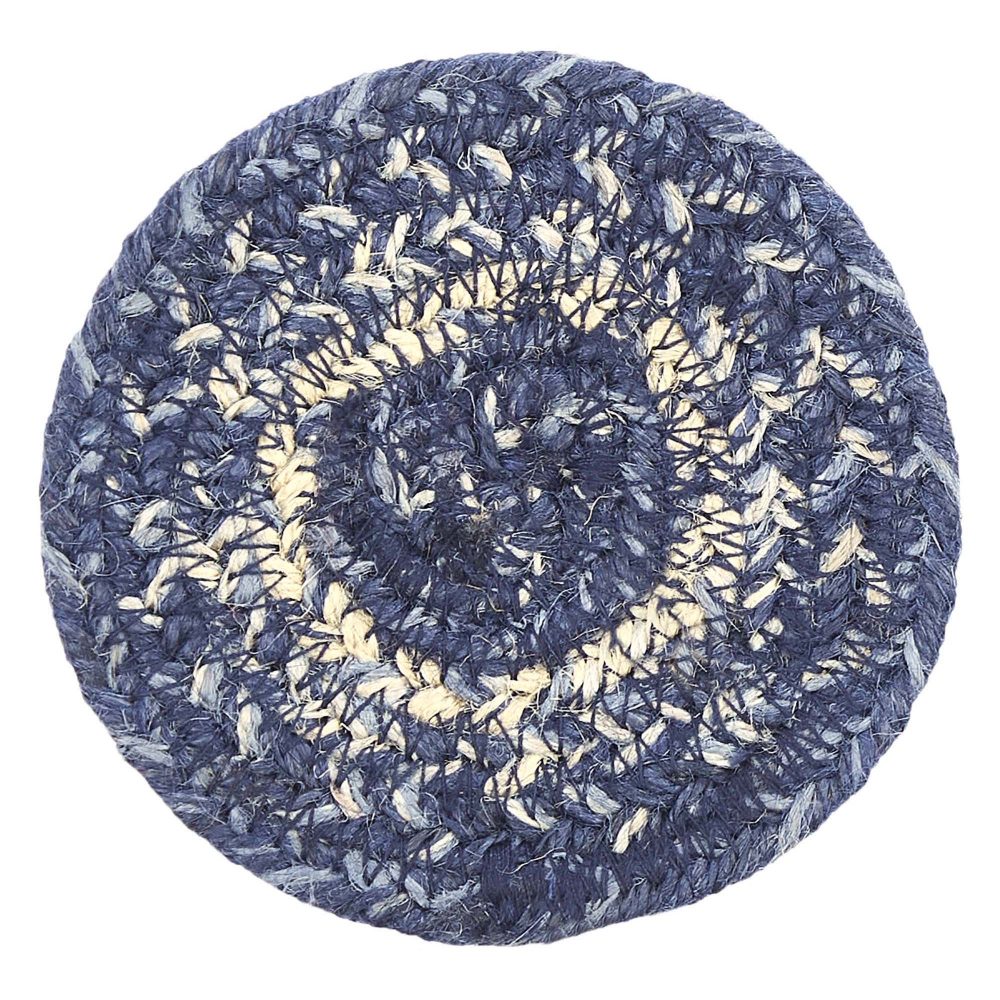 Great Falls Blue Jute Coaster Set of 6