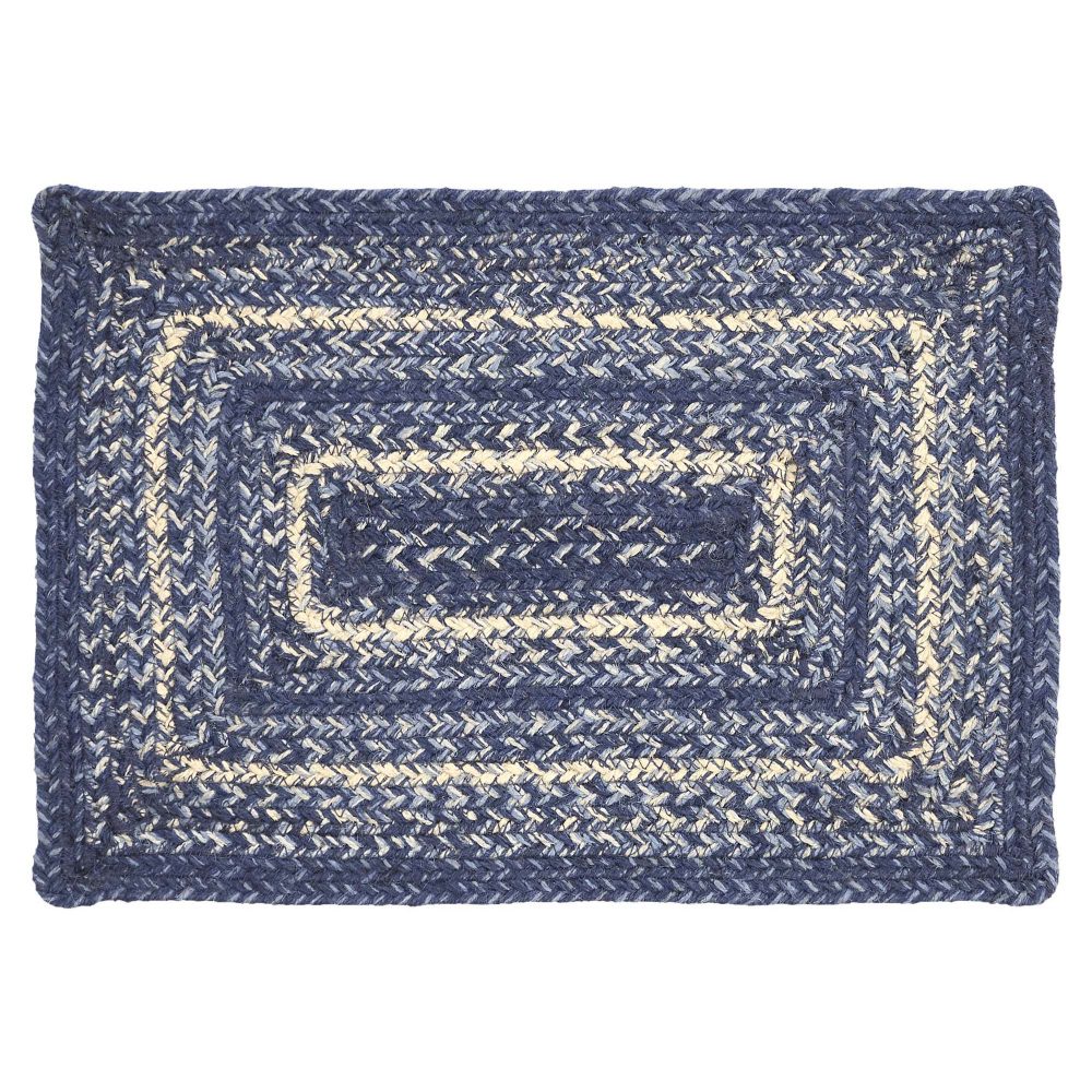 Great Falls Blue Jute Rect Placemat 12x18