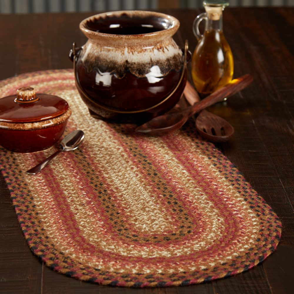 Ginger Spice Jute Oval Runner 13x36