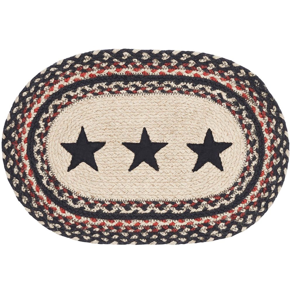 Colonial Star Jute Oval Placemat 10x15