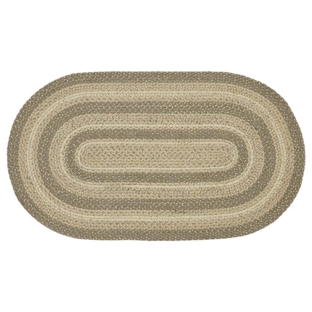 Cobblestone Jute Rug Oval w/ Pad 27x48