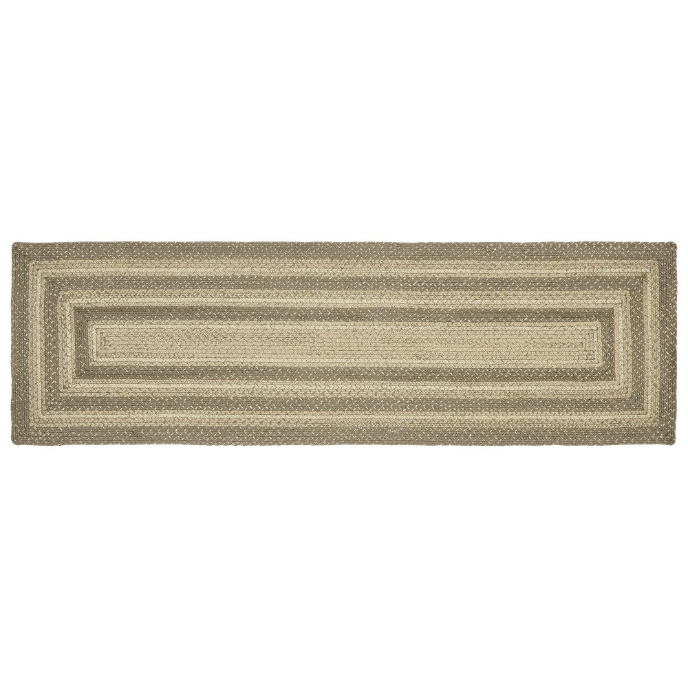 Cobblestone Jute Rug/Runner Rect w/ Pad 22x72