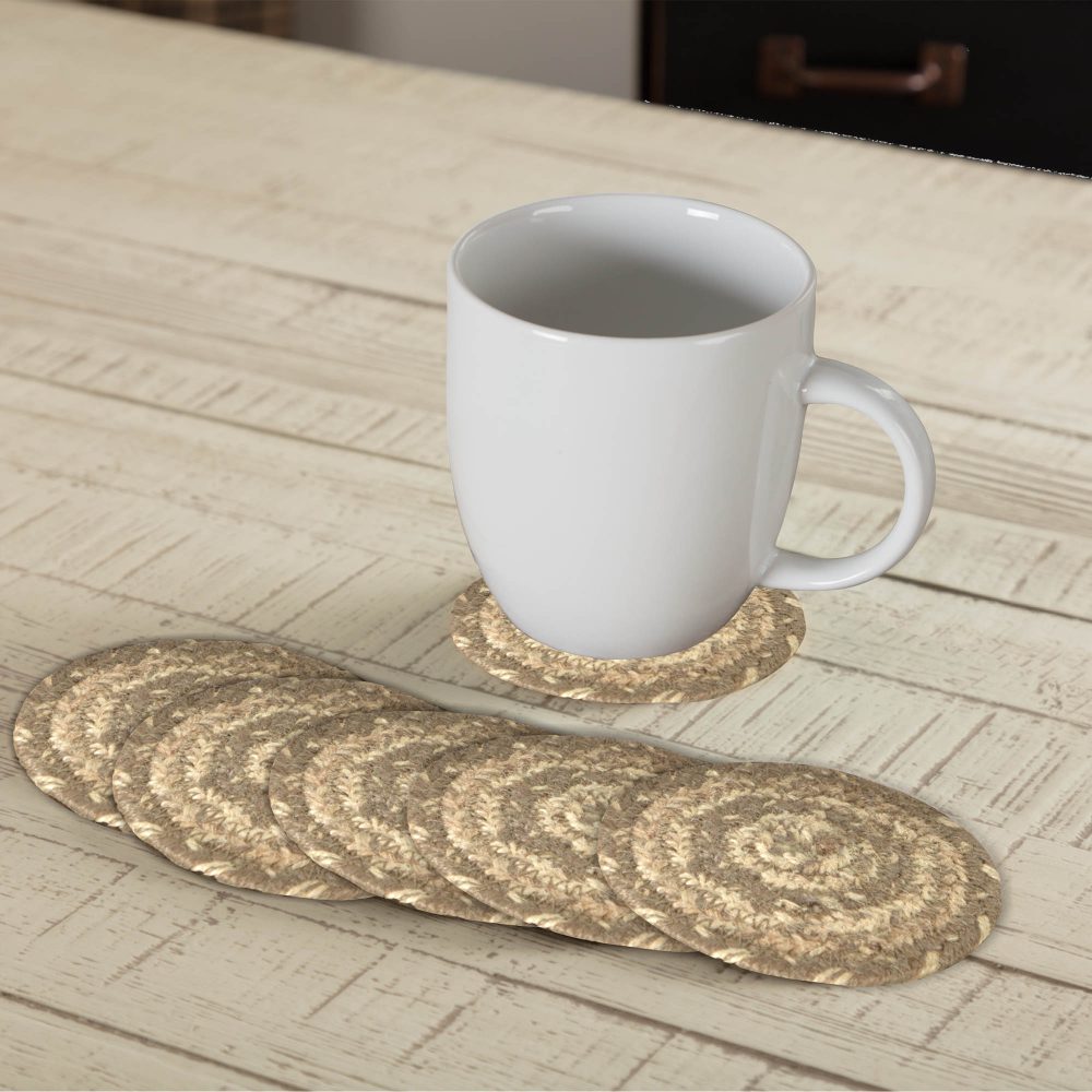 Cobblestone Jute Coaster Set of 6