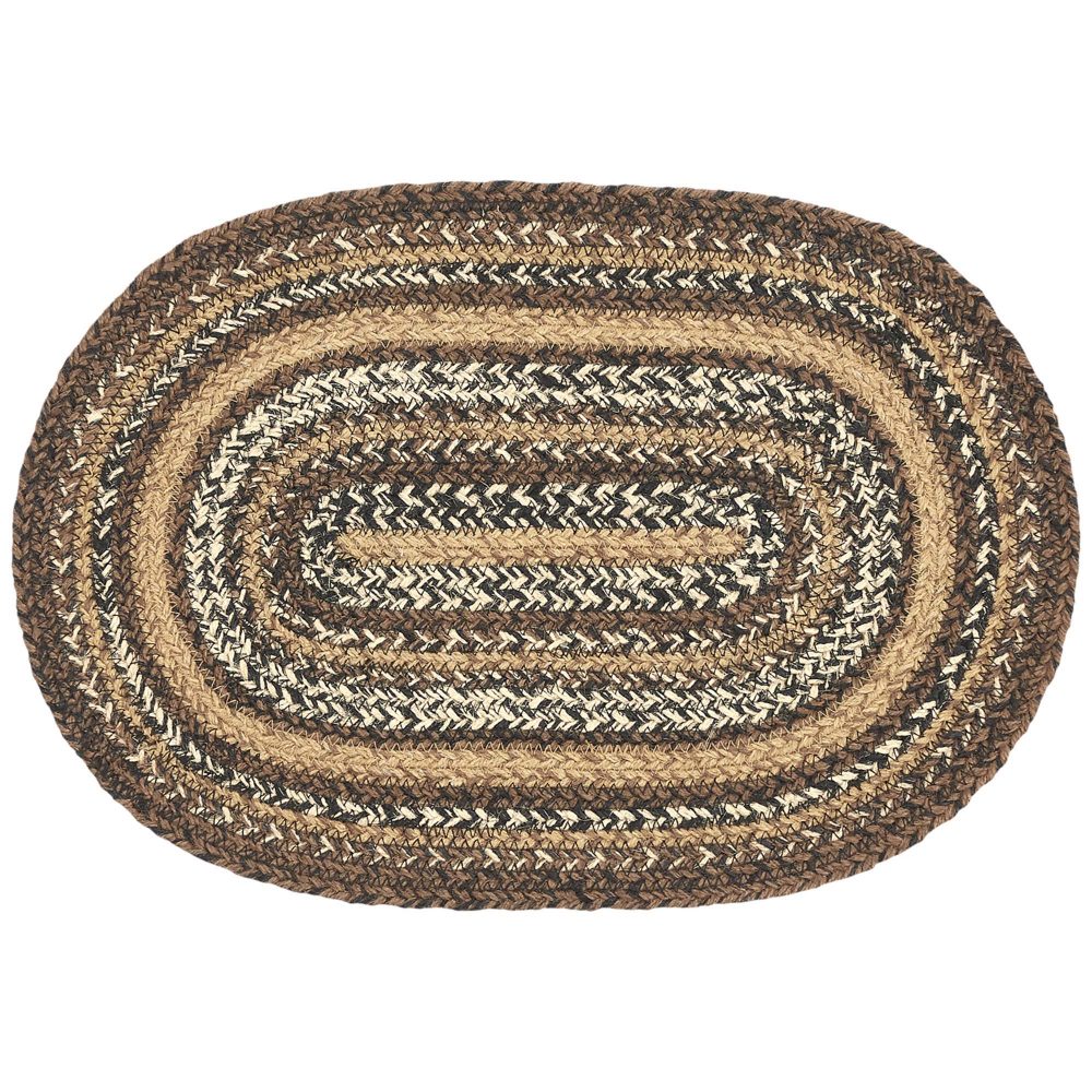 Espresso Jute Oval Placemat 12x18