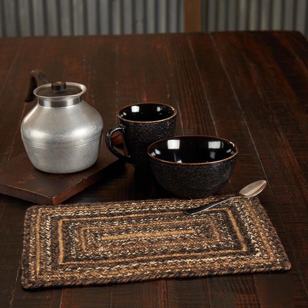 Espresso Jute Rect Placemat 10x15