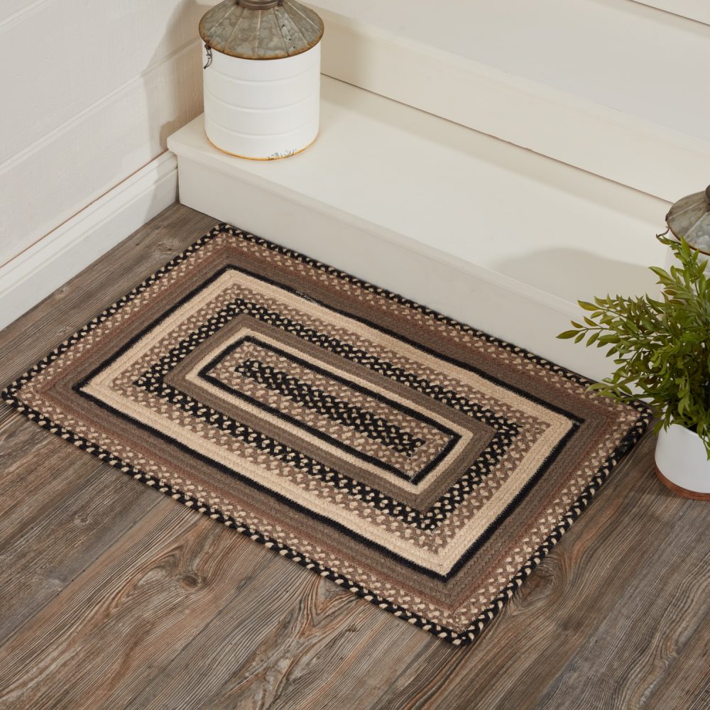 Sawyer Mill Charcoal Creme Jute Rug Rect 20x30