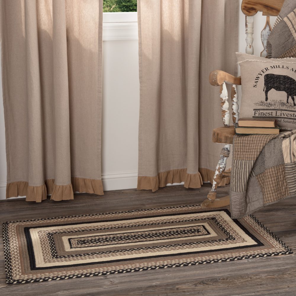 Sawyer Mill Charcoal Creme Jute Rug Rect w/ Pad 27x48