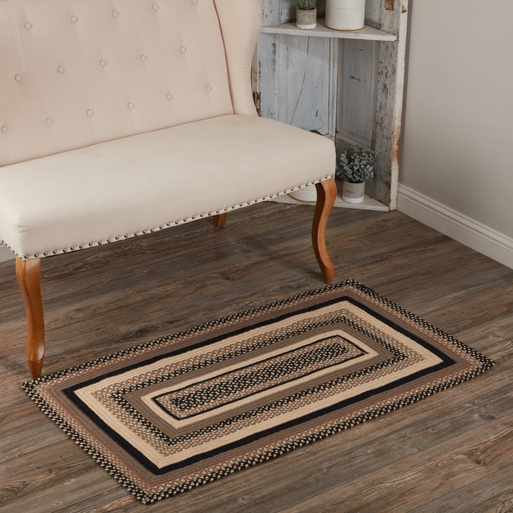 Sawyer Mill Charcoal Creme Jute Rug Rect w/ Pad 27x48