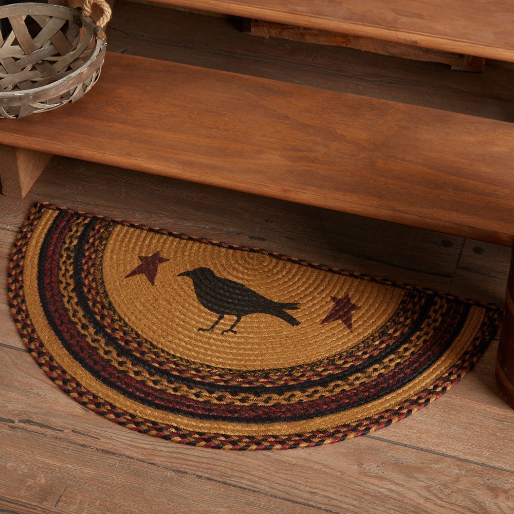 Heritage Farms Crow Jute Rug Half Circle 16.5x33