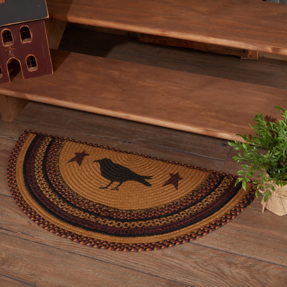 Heritage Farms Crow Jute Rug Half Circle 16.5x33