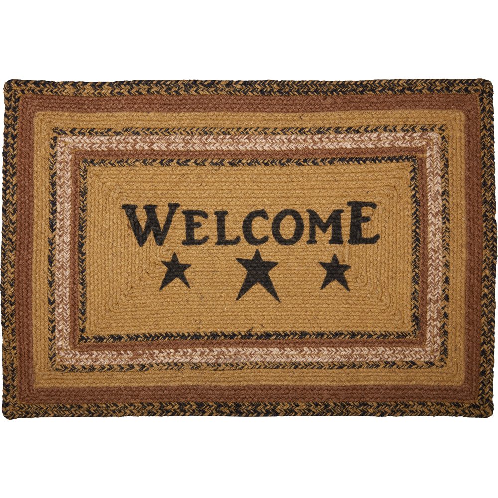 Kettle Grove Jute Rug Rect Stencil Welcome 20x30