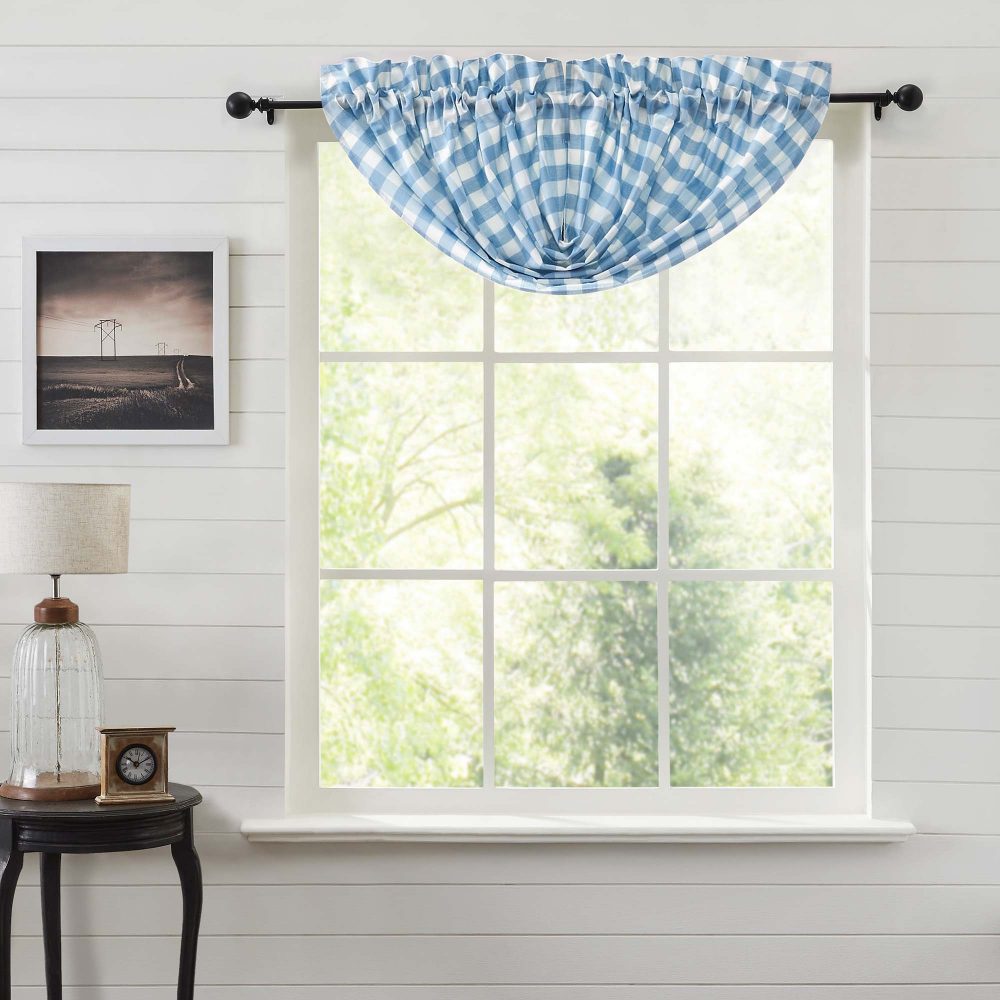 Annie Buffalo Blue Check Balloon Valance 15x60