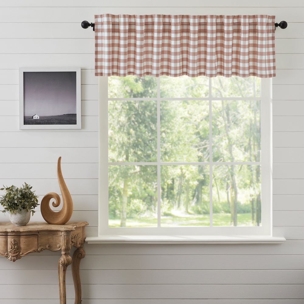 Annie Buffalo Portabella Check Valance 16x90