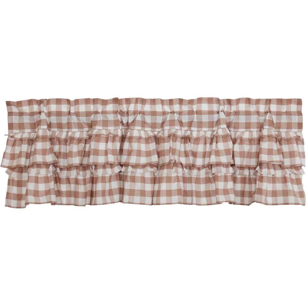 Annie Buffalo Portabella Check Ruffled Valance 16x60