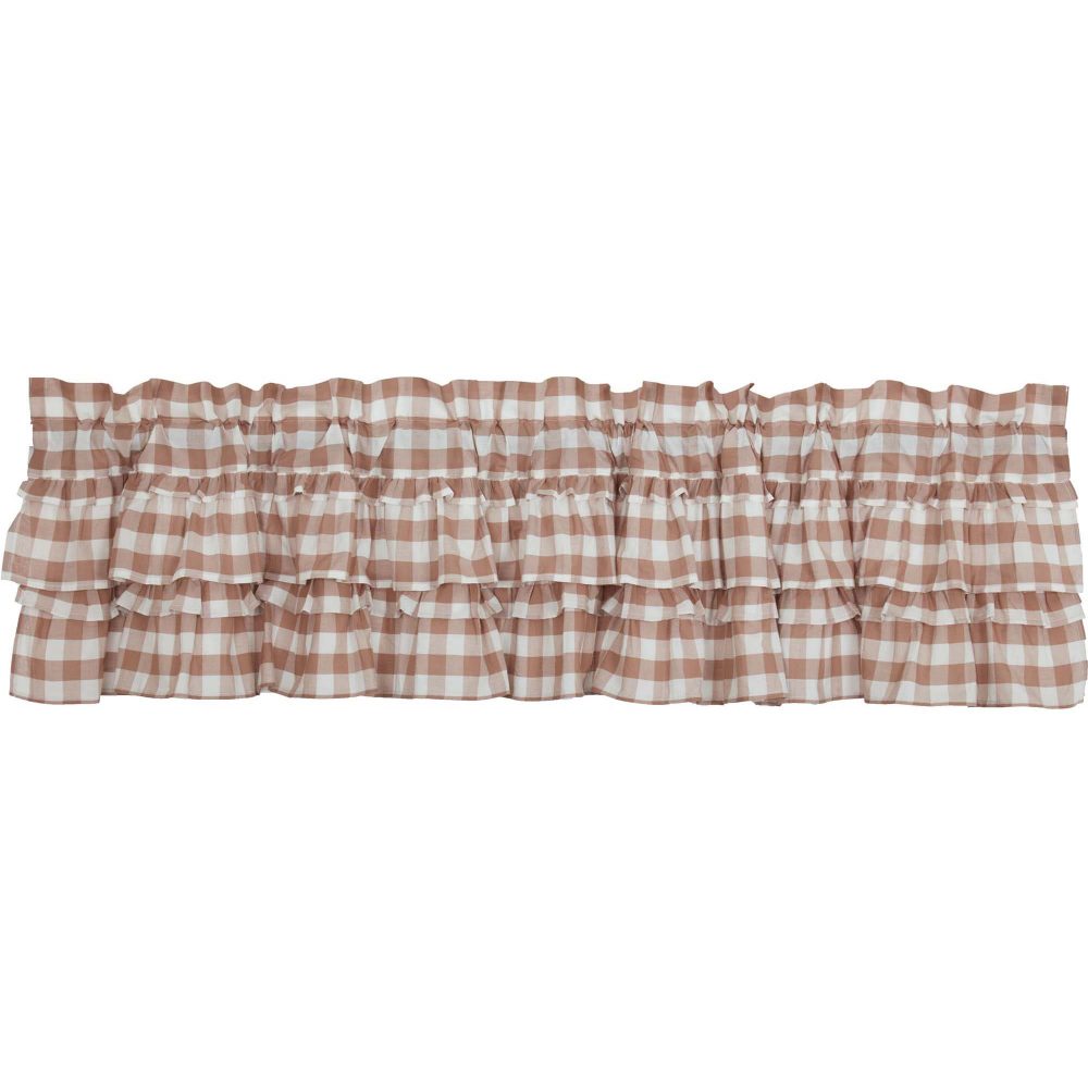 Annie Buffalo Portabella Check Ruffled Valance 16x72