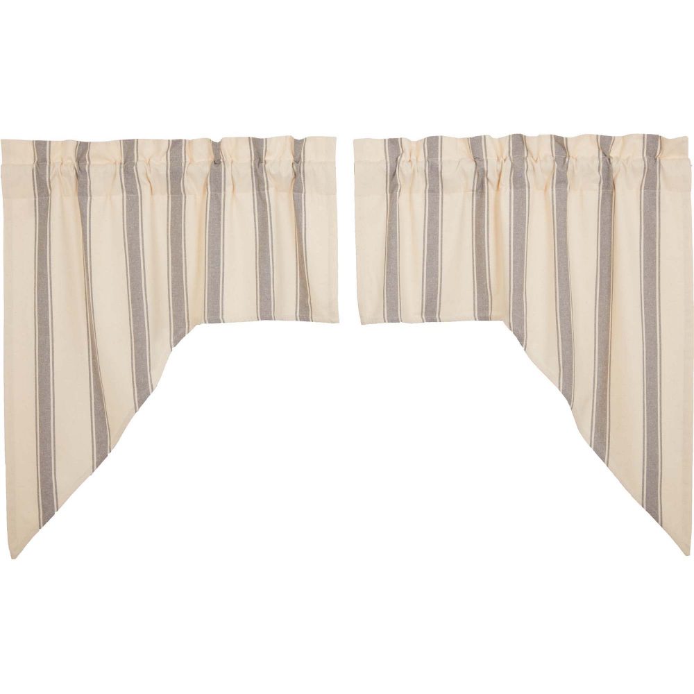 Grace Grain Sack Stripe Swag Set of 2 36x36x16