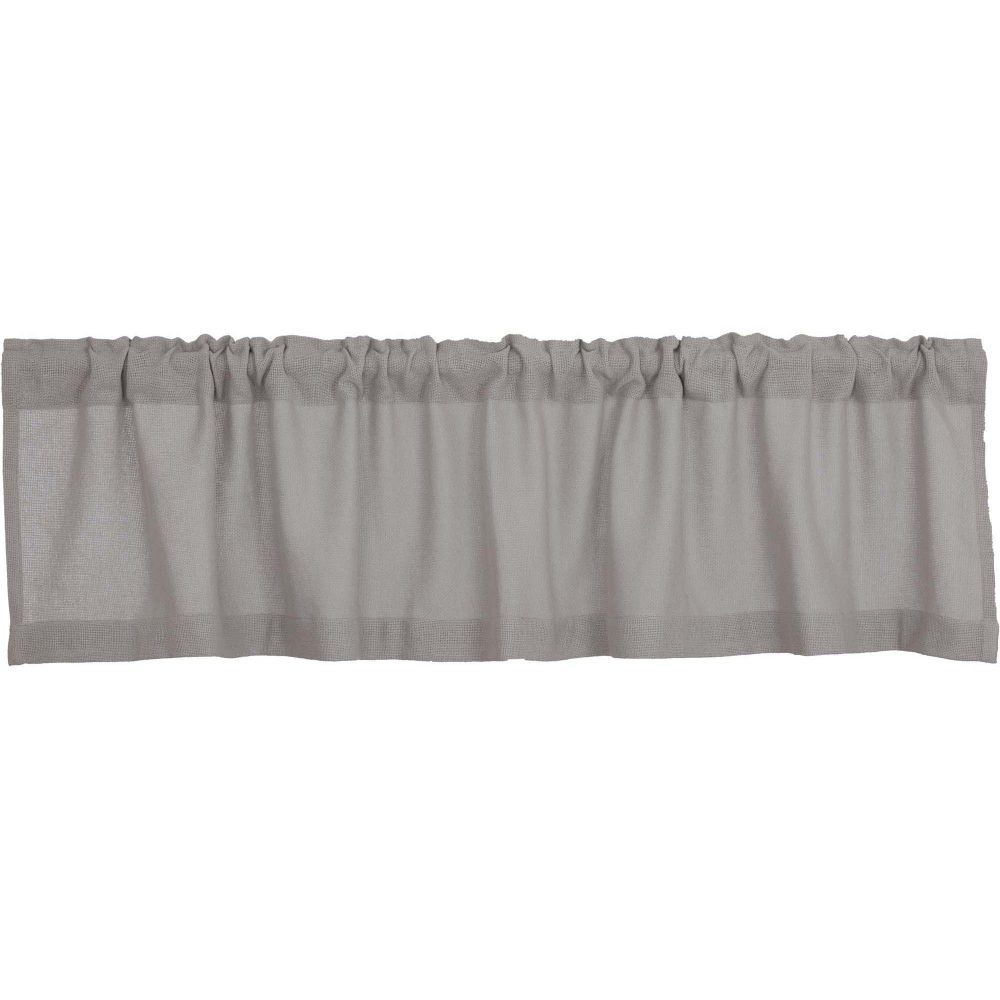 Burlap Dove Grey Valance 16x72