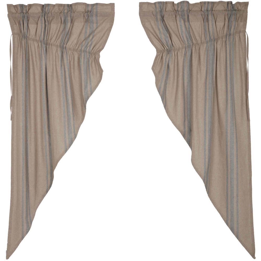 Grain Sack Blue Prairie Short Panel Set of 2 63x36x18