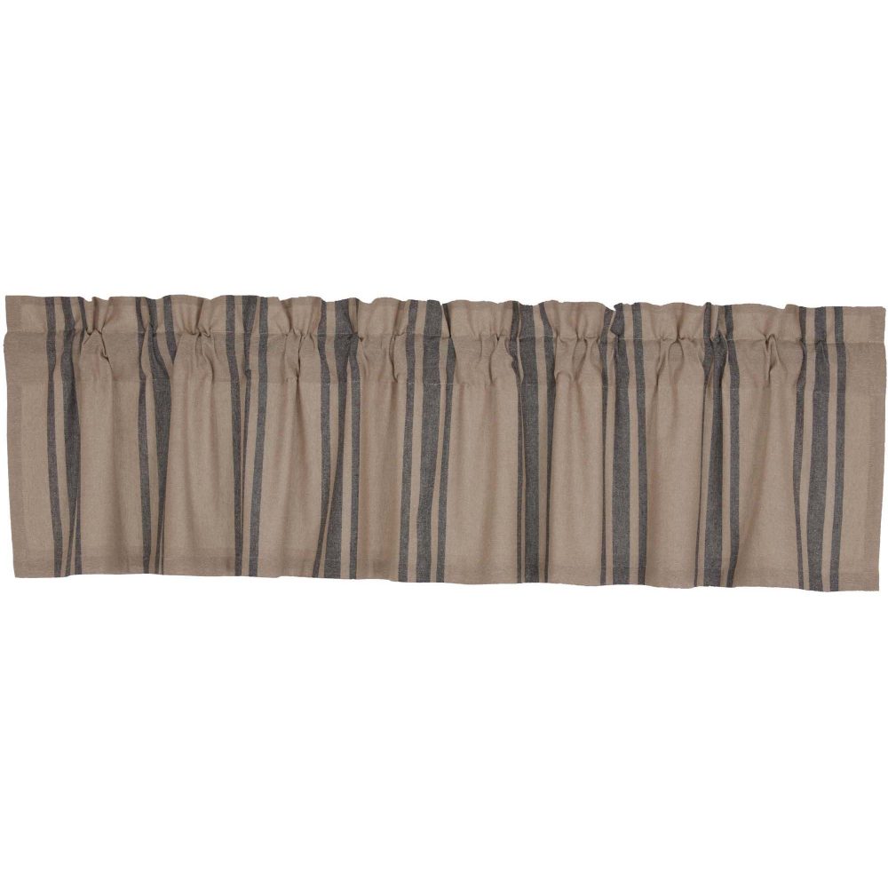 Grain Sack Charcoal Valance 16x72