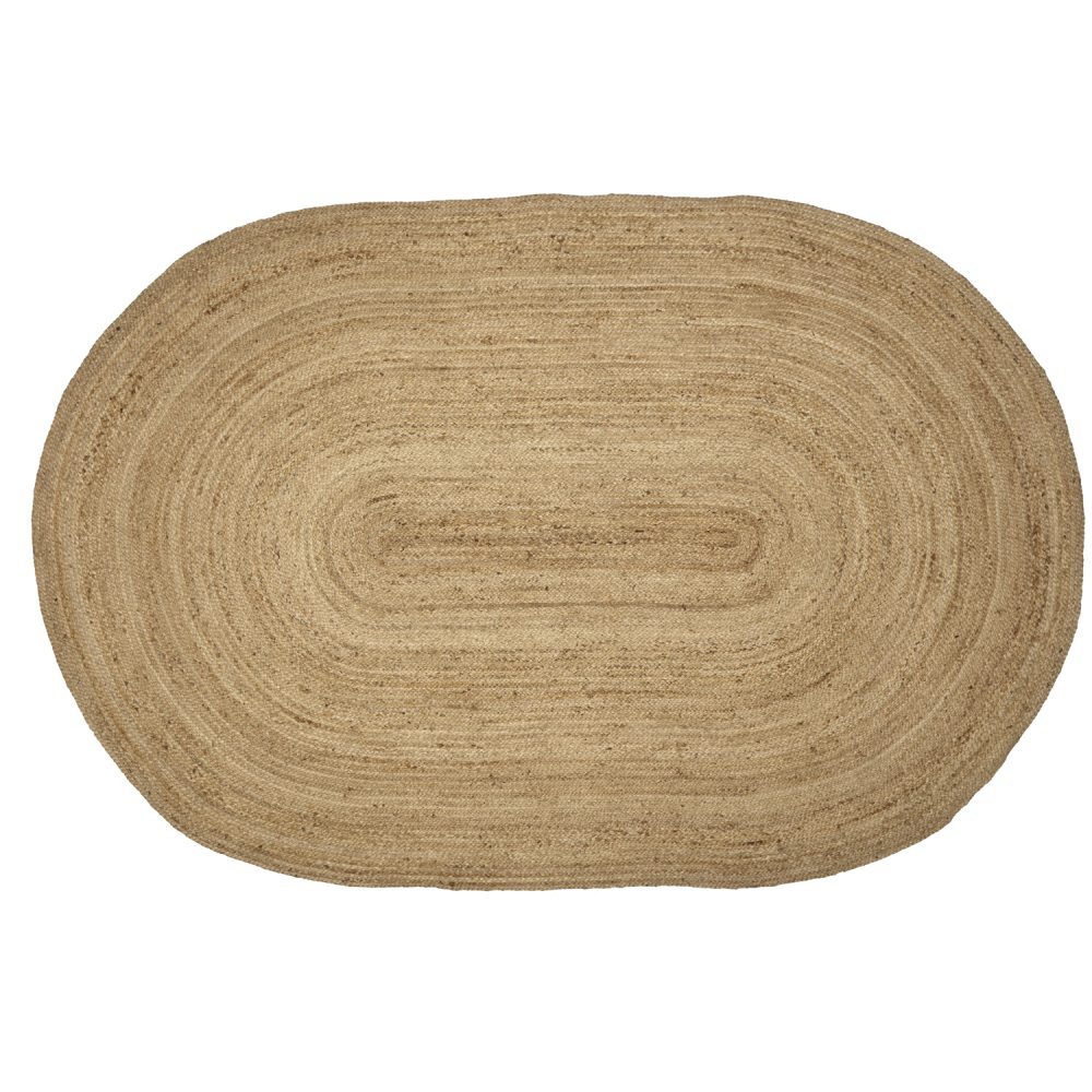 Natural Jute Rug Oval w/ Pad 60x96