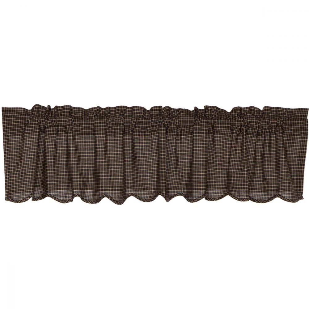 Kettle Grove Plaid Valance Scalloped16x72