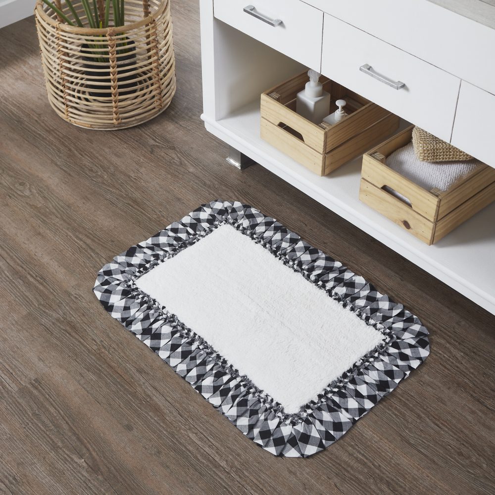 Annie Buffalo Black Check Bathmat 20x30