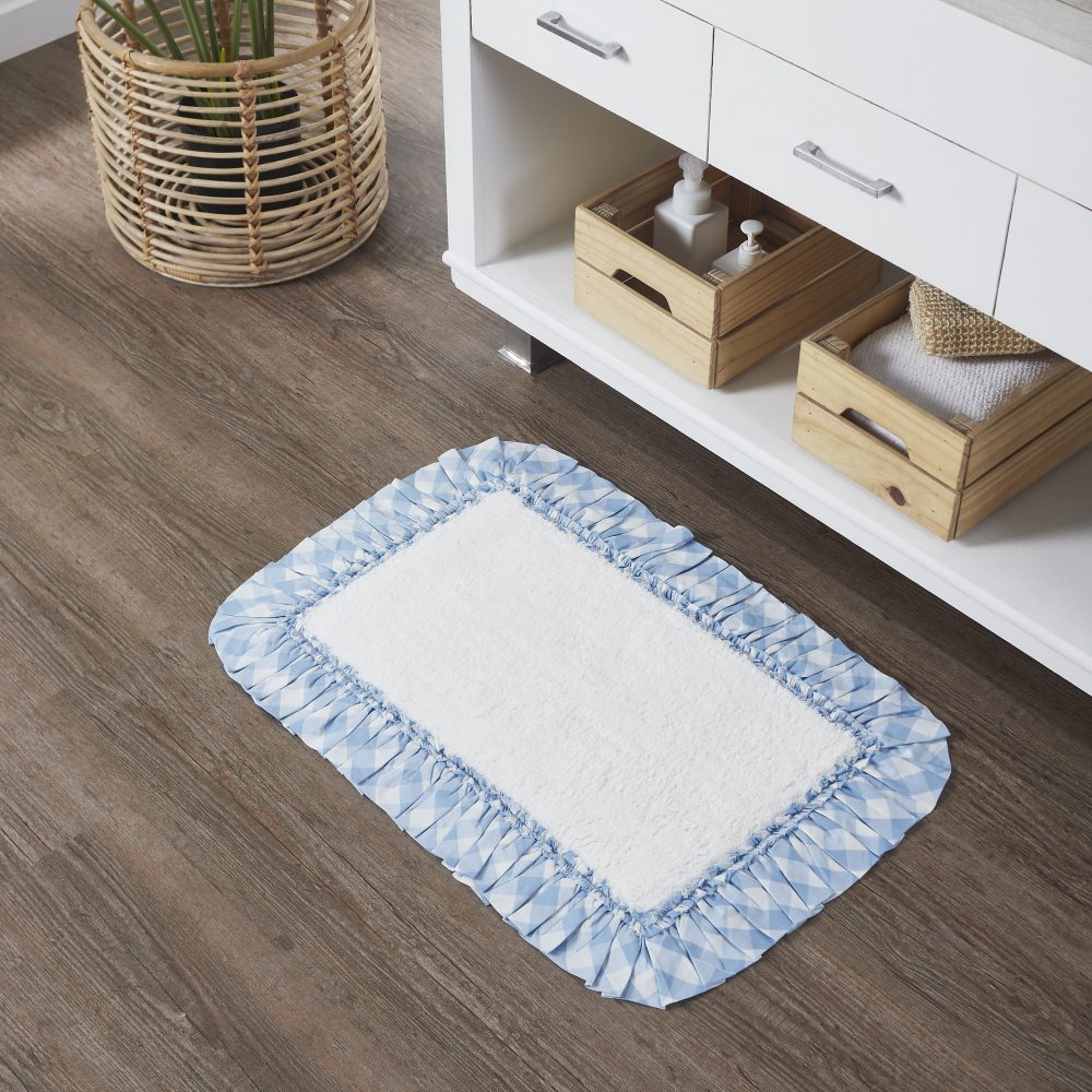 Annie Buffalo Blue Check Bathmat 20x30