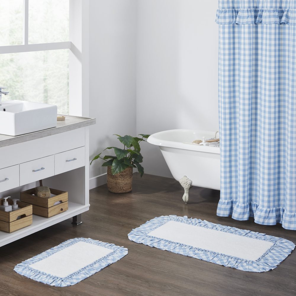 Annie Buffalo Blue Check Bathmat 20x30