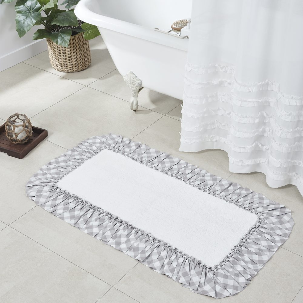 Annie Buffalo Grey Check Bathmat 27x48