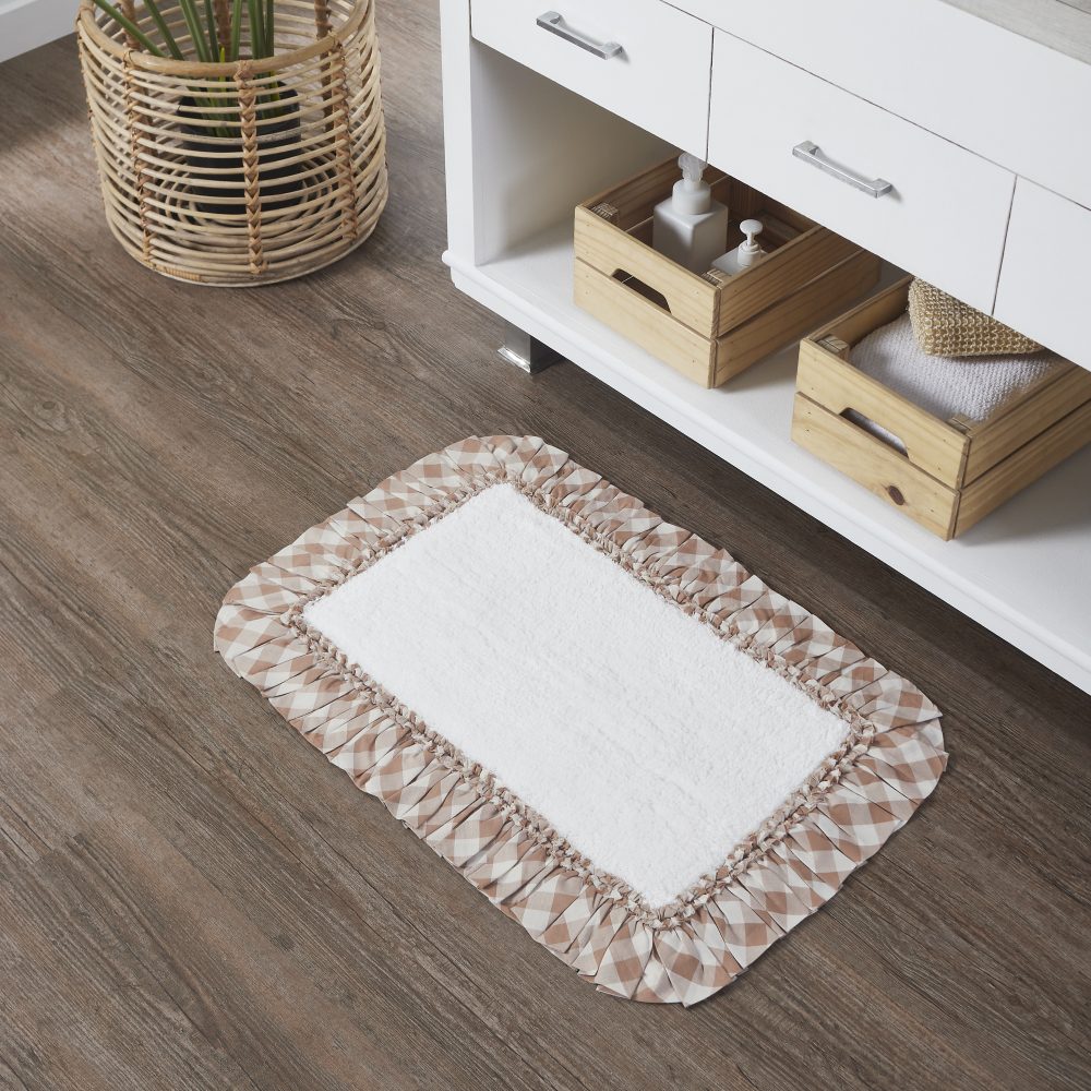 Annie Buffalo Portabella Check Bathmat 20x30