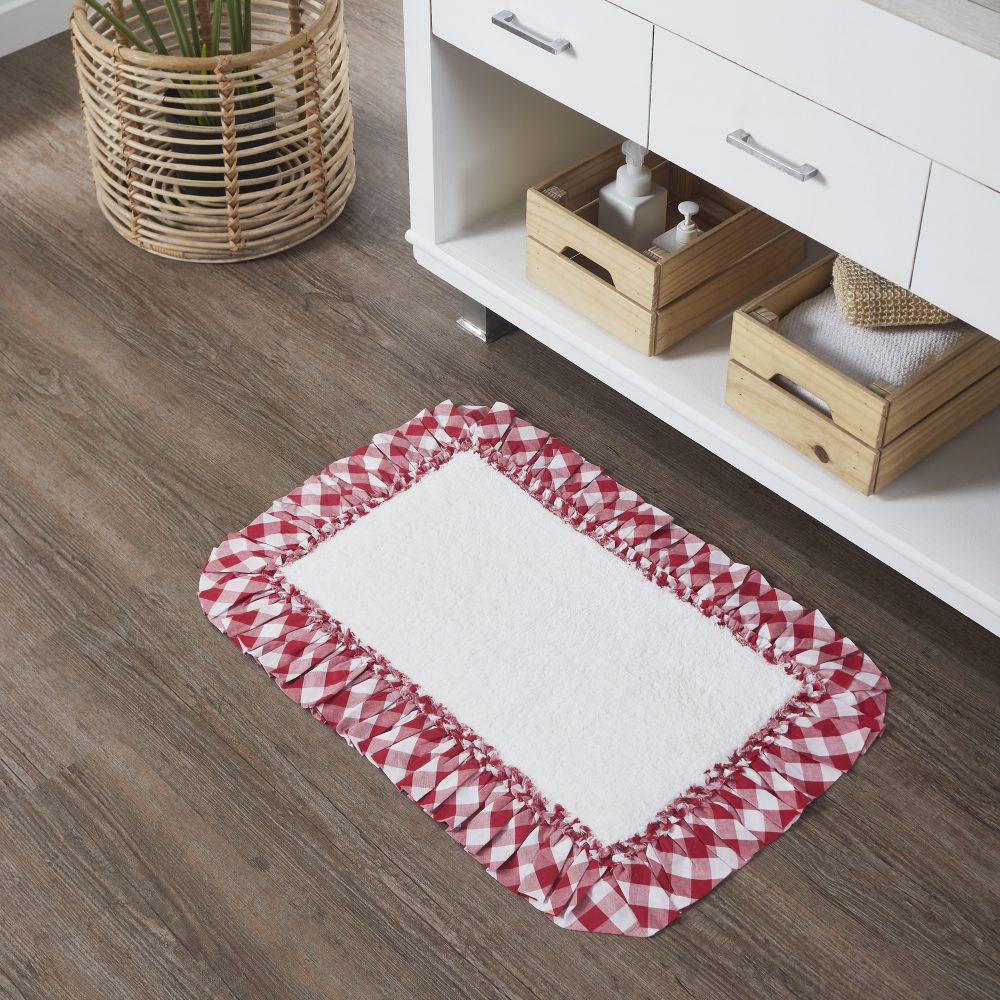 Annie Buffalo Red Check Bathmat 20x30