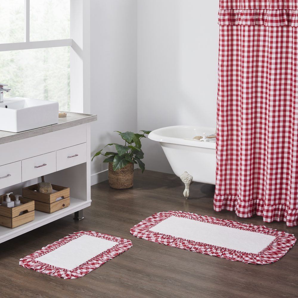 Annie Buffalo Red Check Bathmat 20x30