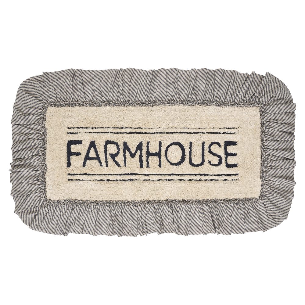 Sawyer Mill Charcoal Farmhouse Bathmat 27x48