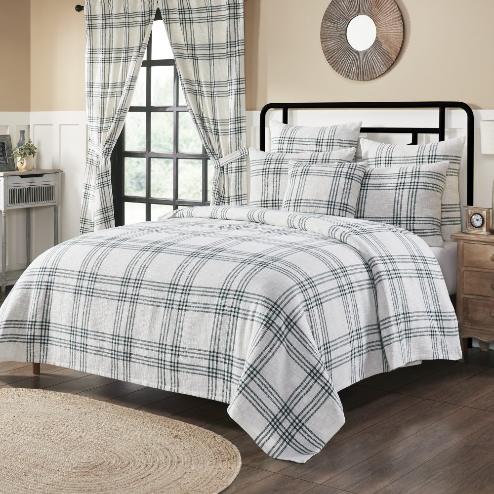 Pine Grove Plaid King Coverlet 97x110