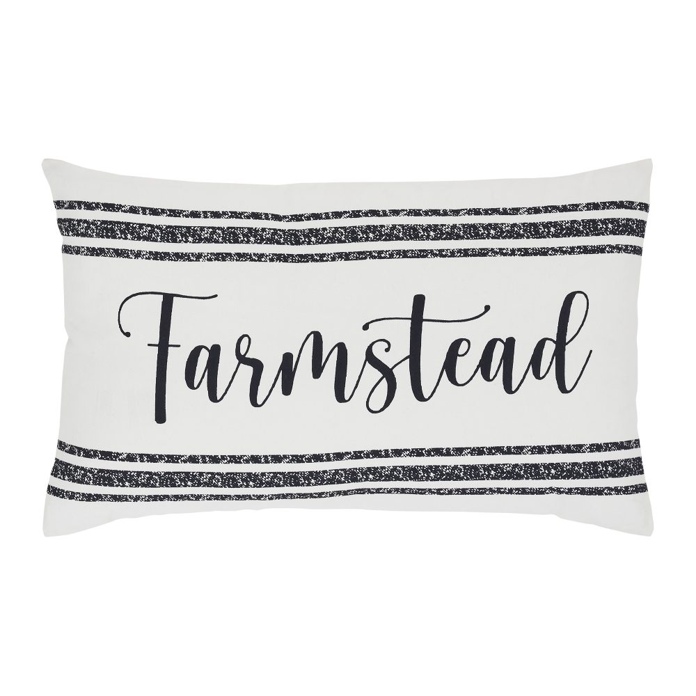 Sawyer Mill Black Farmstead Pillow 14x22