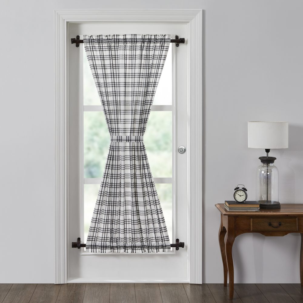 Sawyer Mill Black Plaid Door Panel 72x40