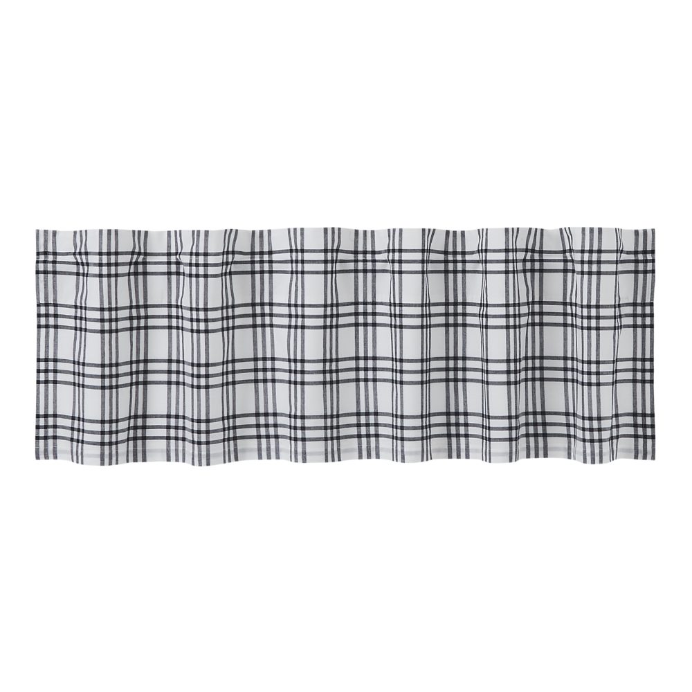 Sawyer Mill Black Plaid Valance 16x60