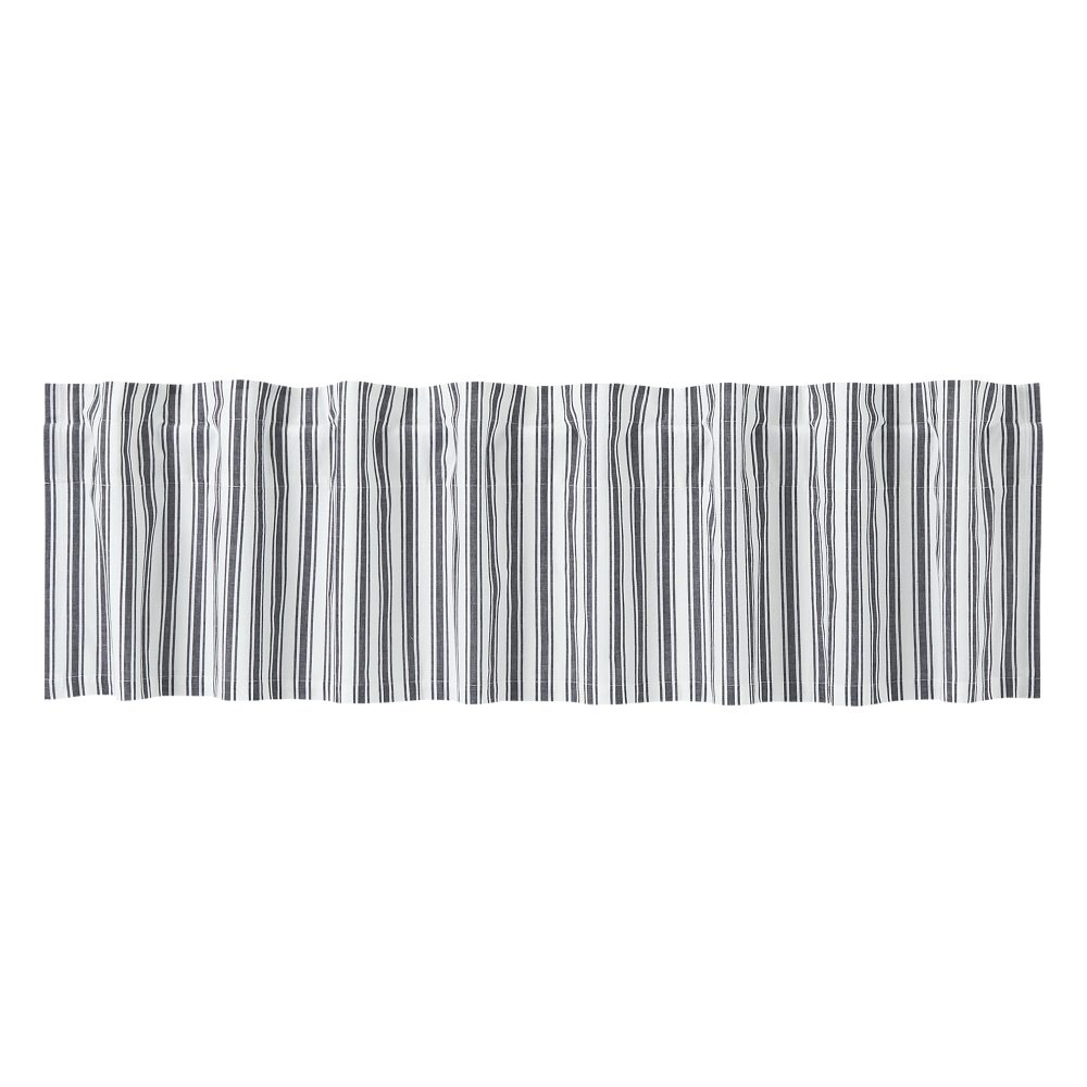 Sawyer Mill Black Ticking Stripe Valance 16x72