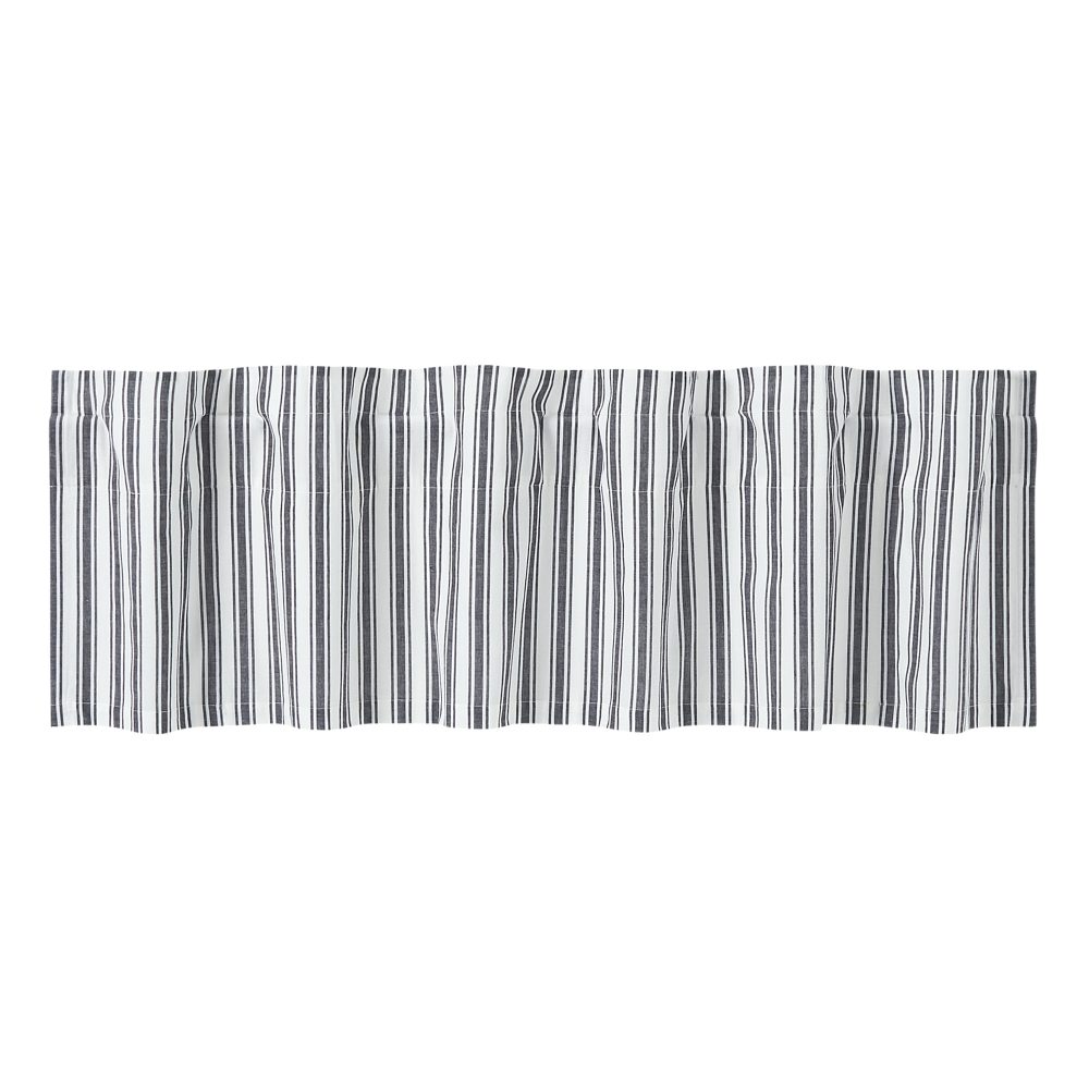 Sawyer Mill Black Ticking Stripe Valance 16x60