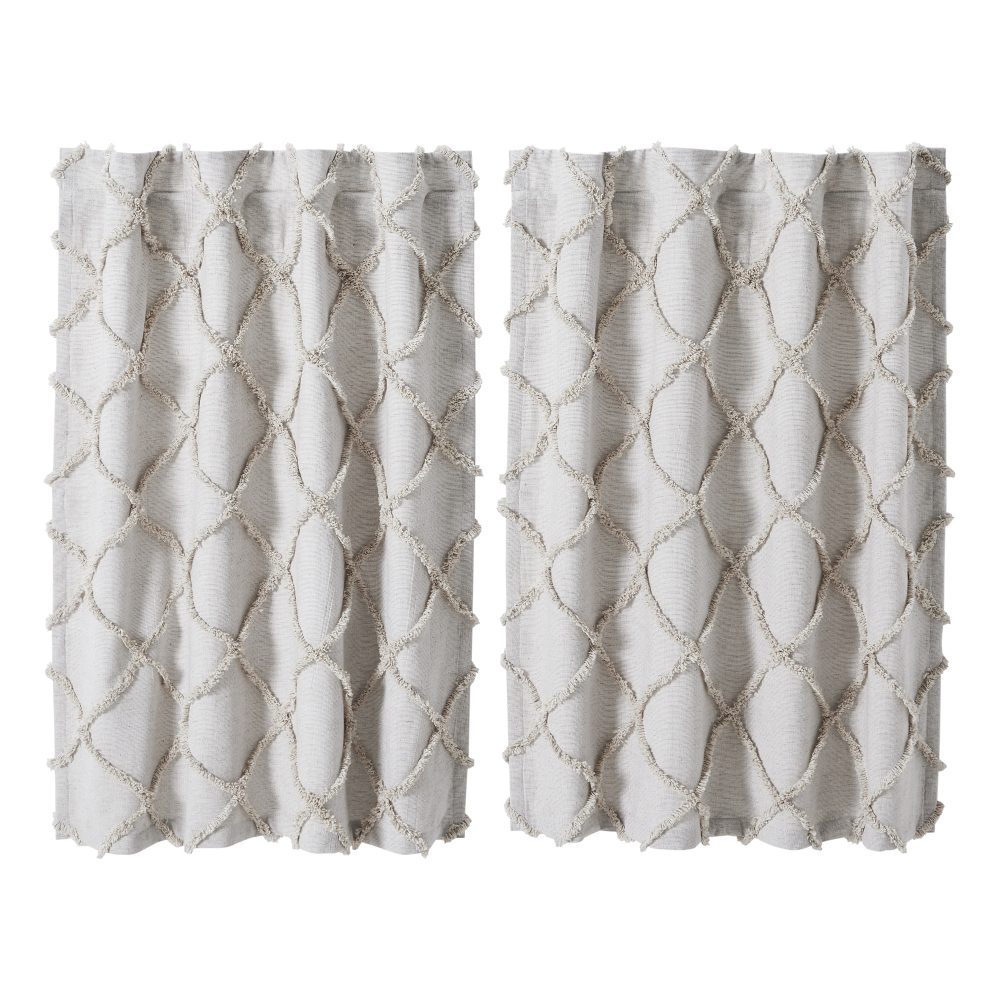 Frayed Lattice Oatmeal Tier Set of 2 L36xW36