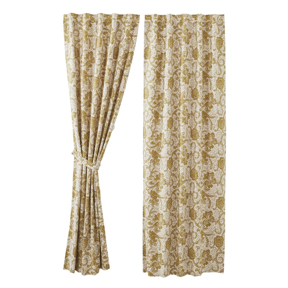 Dorset Gold Floral Panel Set of 2 84x40