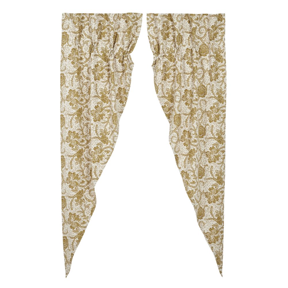 Dorset Gold Floral Prairie Long Panel Set of 2 84x36x18