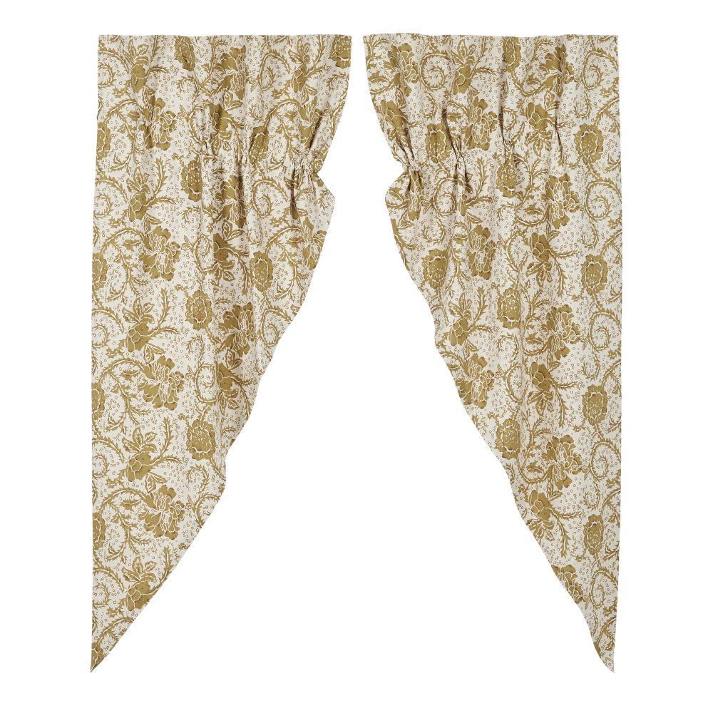 Dorset Gold Floral Prairie Short Panel Set of 2 63x36x18