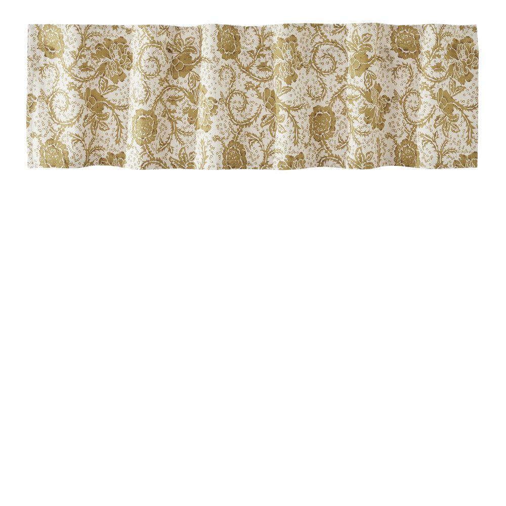 Dorset Gold Floral Valance 16x60