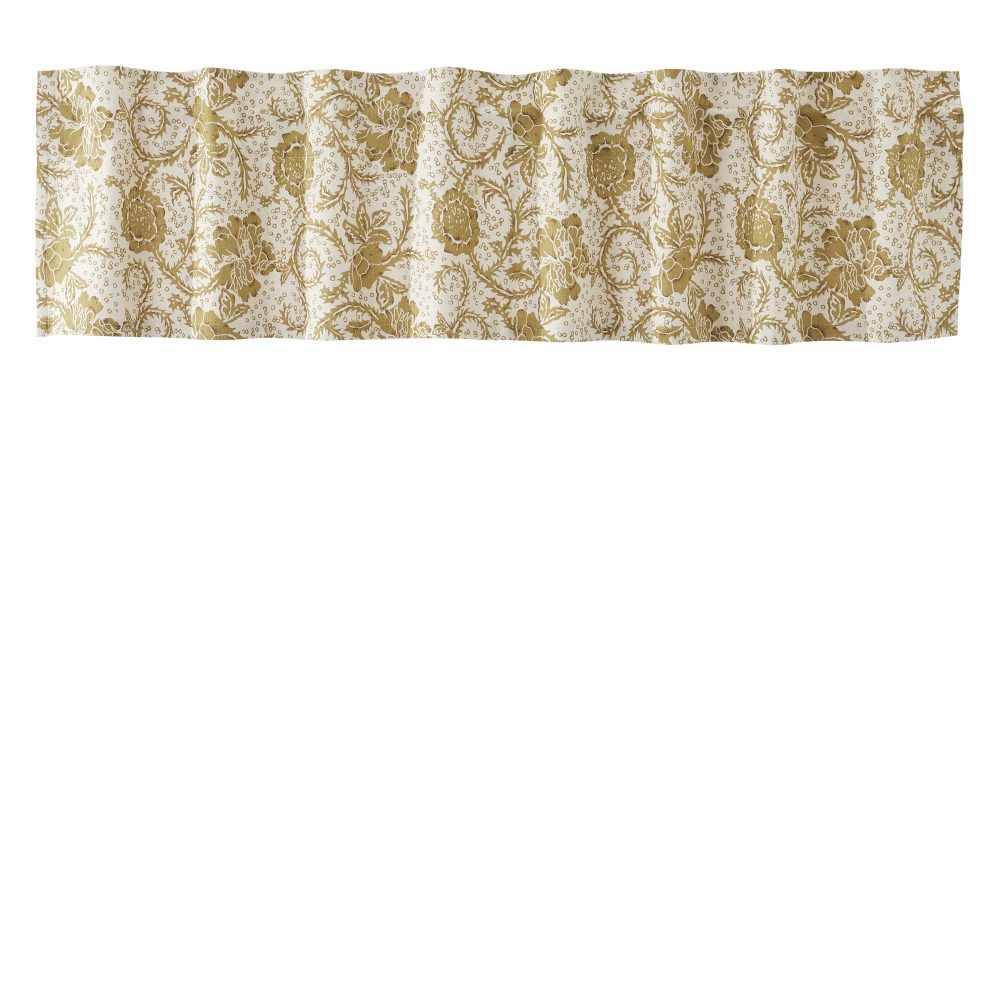 Dorset Gold Floral Valance 16x72