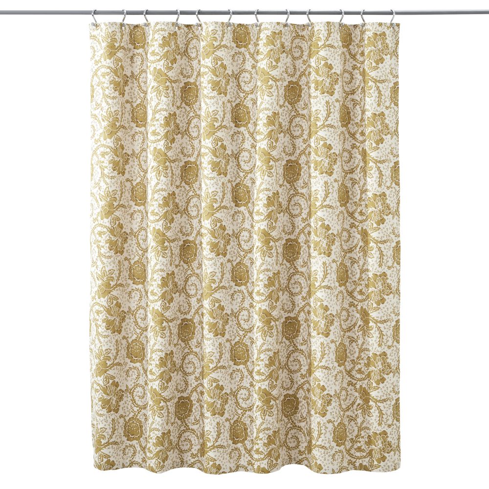 Dorset Gold Floral Shower Curtain 72x72