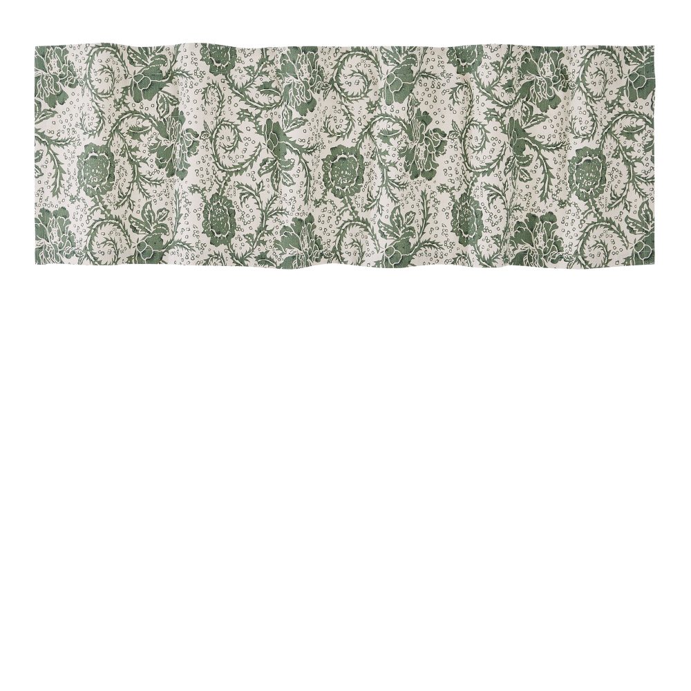 Dorset Green Floral Valance 16x60