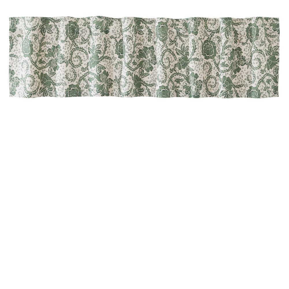 Dorset Green Floral Valance 16x72